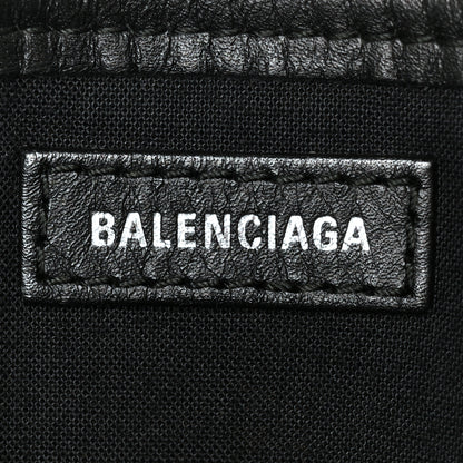 Balenciaga Cotton Canvas Calfskin Navy Cabas XS Natural Black 6 of 10