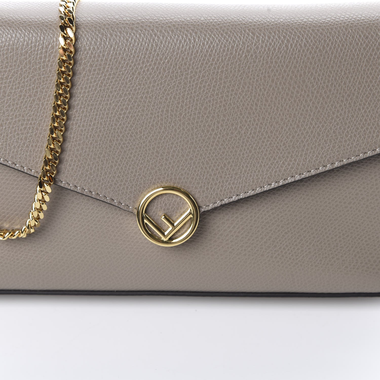 Fendi Vitello Cruise F is Fendi Envelope Wallet on Chain with Pouches Tortora 10 of 10