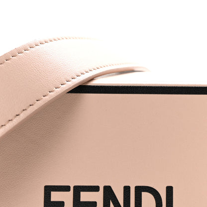 Fendi Vitello Fluffy Logo Horizontal Box Crossbody Bag Rosa Quarzo Black 7 of 9