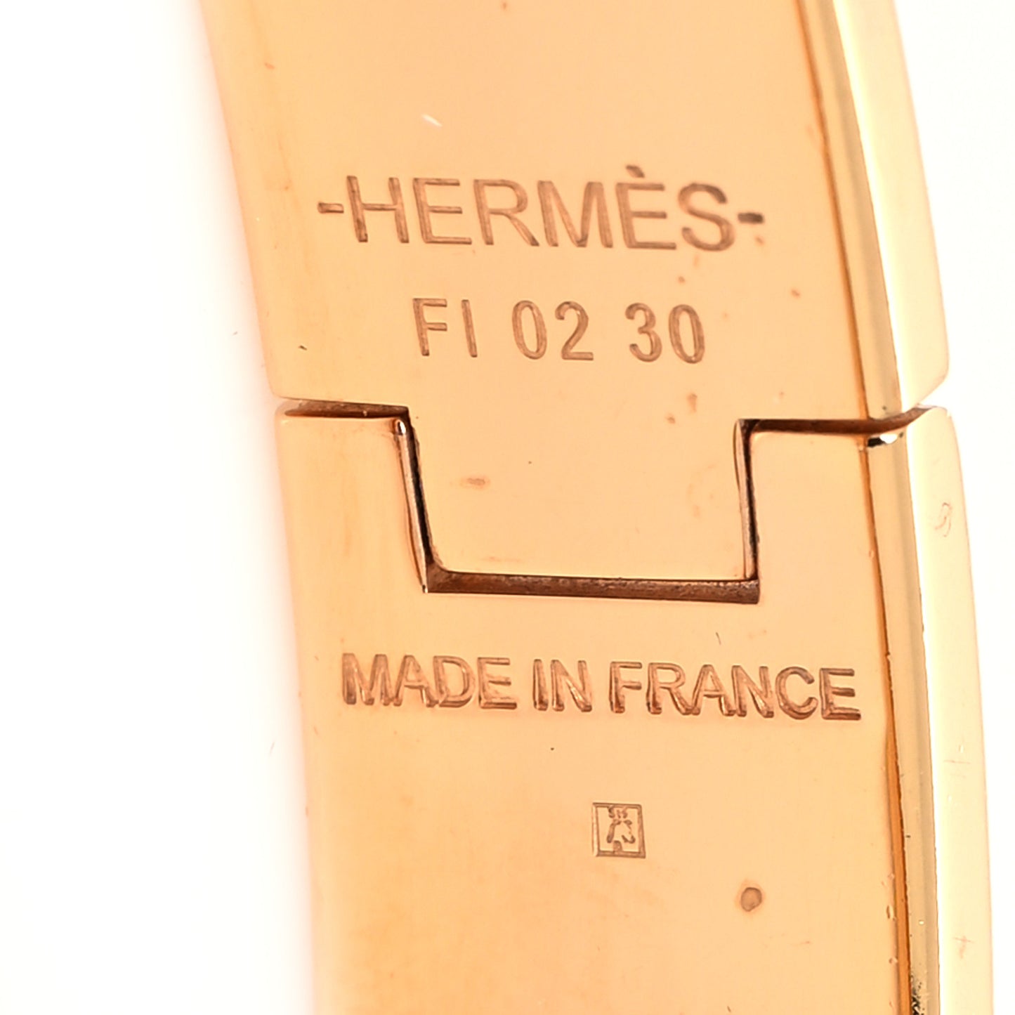 Enamel Narrow Clic Clac H Bracelet PM Marron Glace