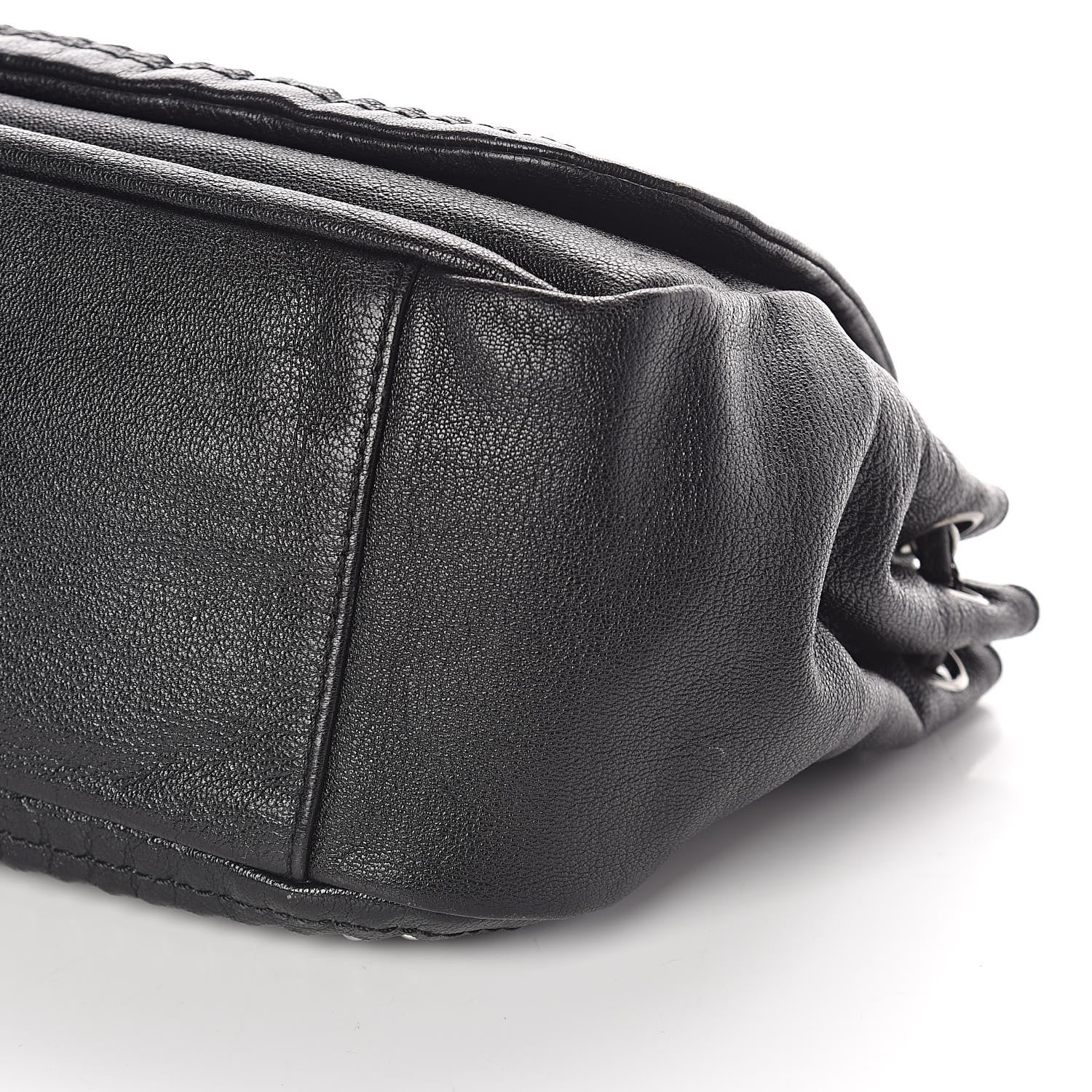 Chanel Metallic Goatskin Luxe Ligne Flap Black 9 of 11