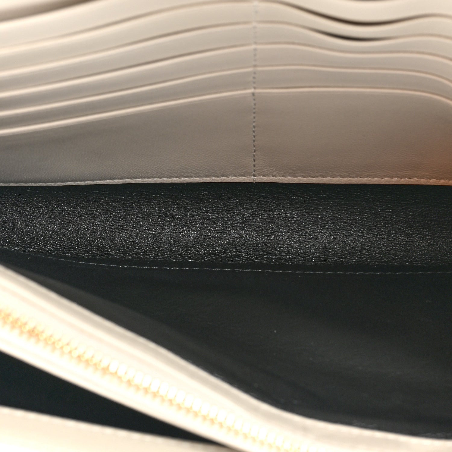 Saint Laurent SAINT LAURENT Smooth Calfskin Tri-Metal Cassandre Wallet On Chain WOC Crema Soft 8 of 12