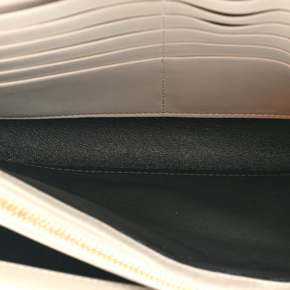 Saint Laurent SAINT LAURENT Smooth Calfskin Tri-Metal Cassandre Wallet On Chain WOC Crema Soft 8 of 12