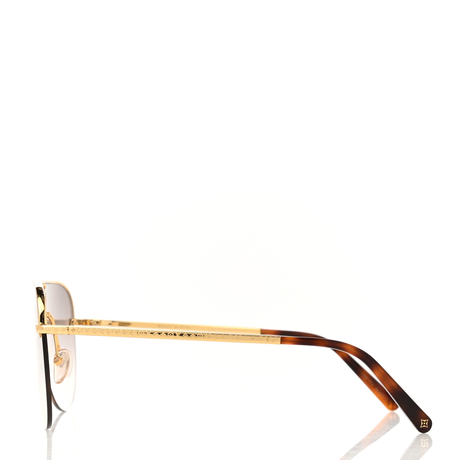 Louis Vuitton Grease Mask Sunglasses Z1469U Gold 3 of 10