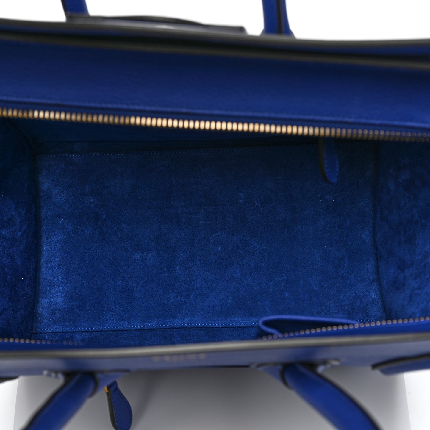 Drummed Calfskin Mini Luggage Indigo