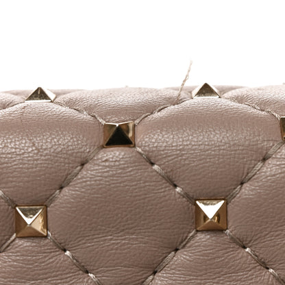 Valentino Garavani Lambskin Medium Rockstud Spike Shoulder Bag Poudre Poudre 10 of 10