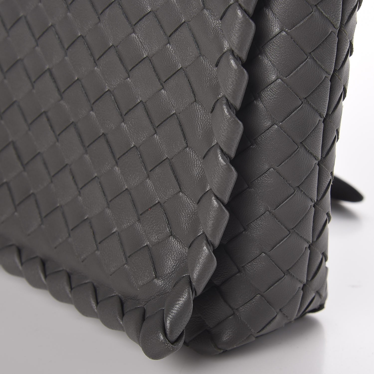 Bottega Veneta Nappa Intrecciato Dahlia Clutch Crossbody Light Grey 10 of 13