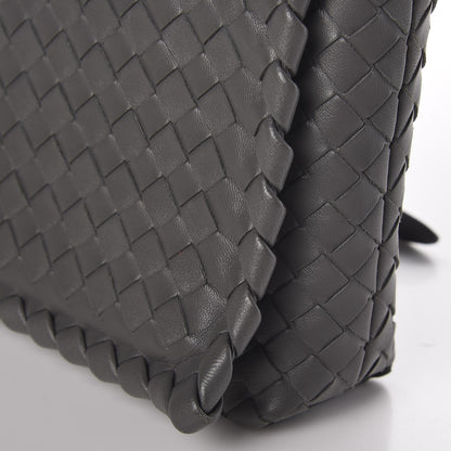 Bottega Veneta Nappa Intrecciato Dahlia Clutch Crossbody Light Grey 10 of 13