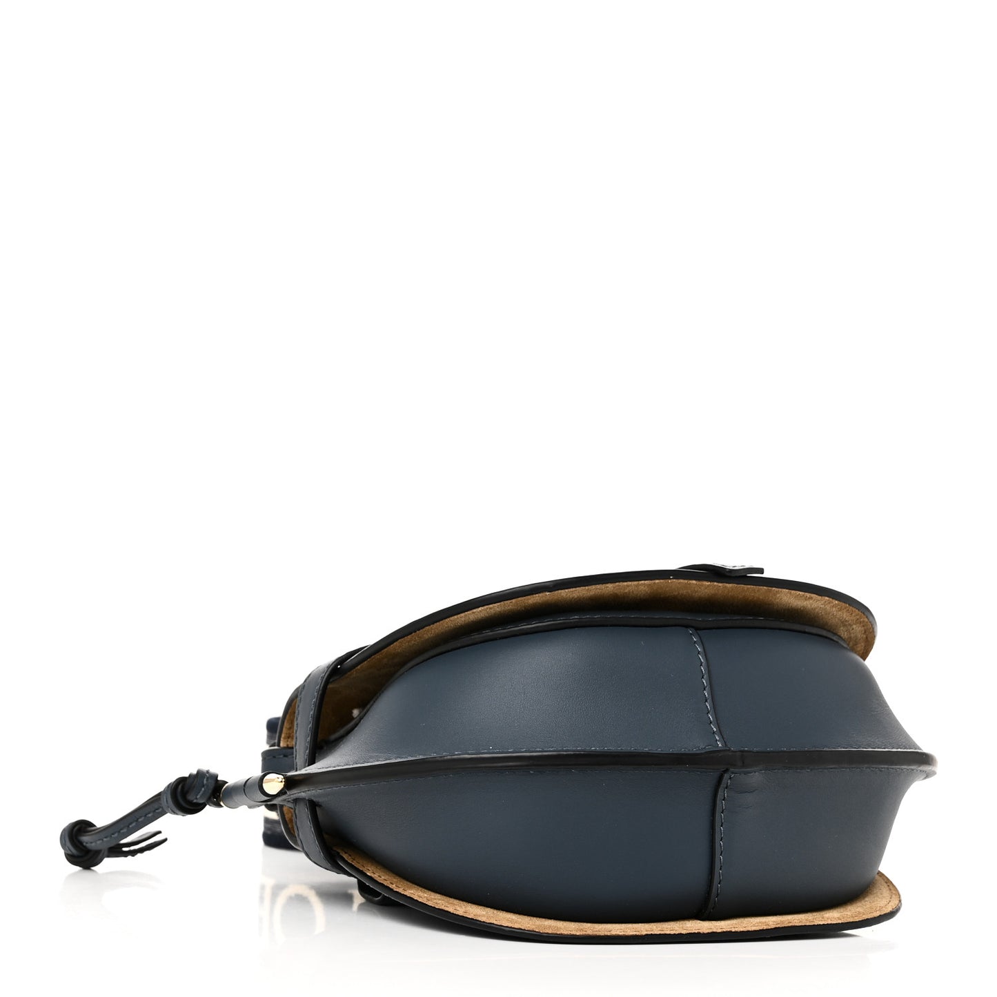 Calfskin Jacquard Mini Gate Crossbody Bag Onyx Blue