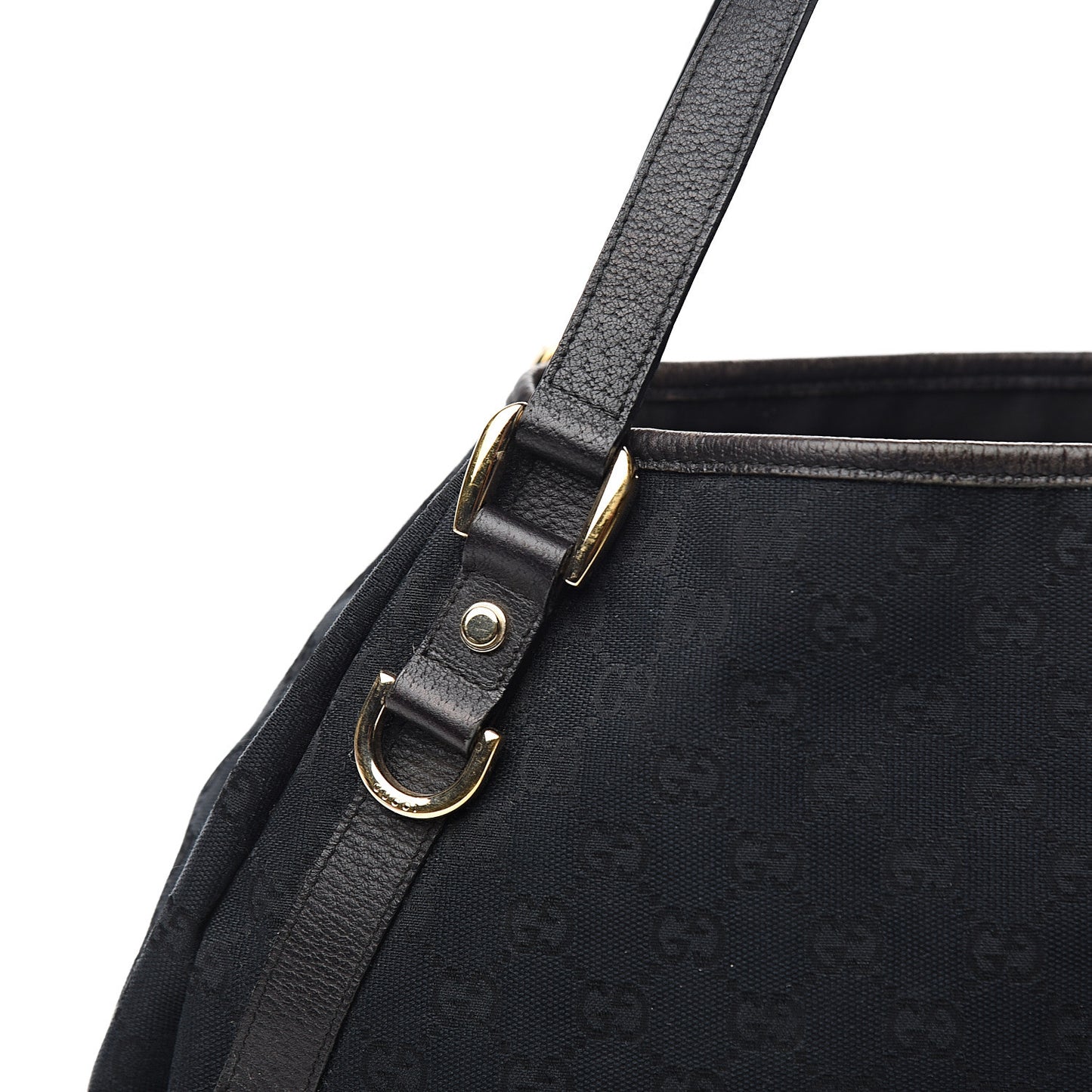 Monogram Medium Abbey Shoulder Bag Black
