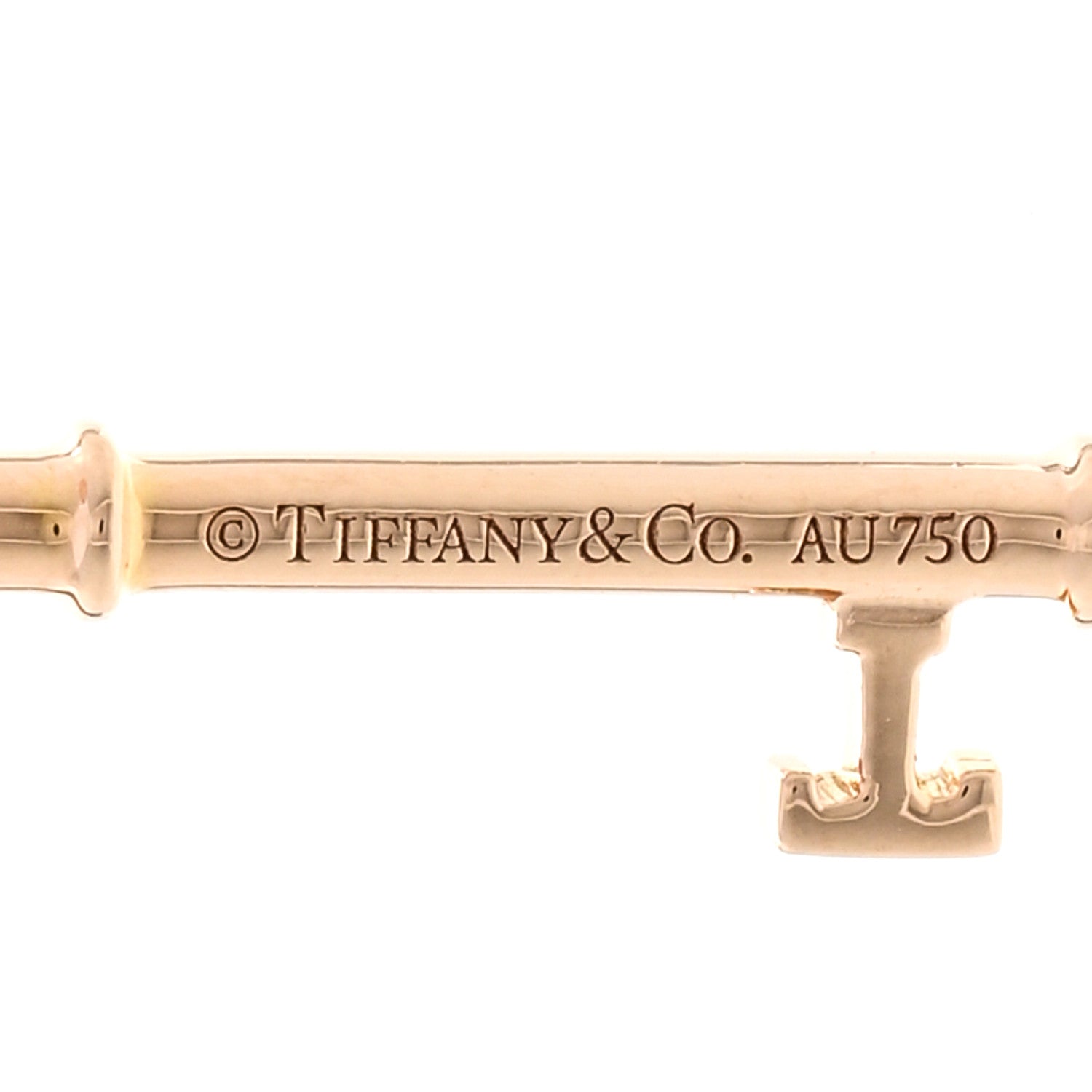 Tiffany 18K Rose Gold Diamond Small Daisy Key Pendant Necklace 4 of 6