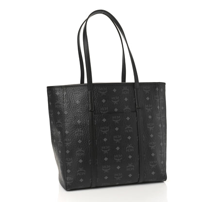 MCM Visetos Medium Toni Shopper Tote Black 3 of 8