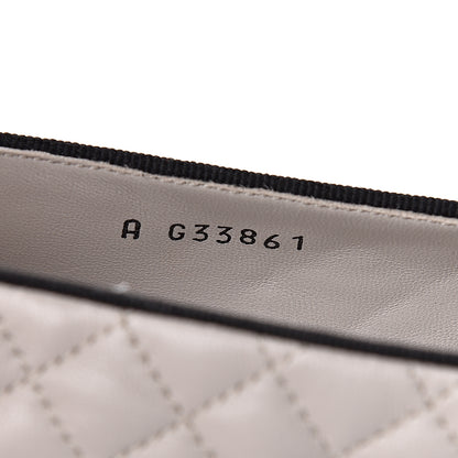 Chanel Lambskin Quilted CC Loafers 38.5 Light Grey 7 of 18