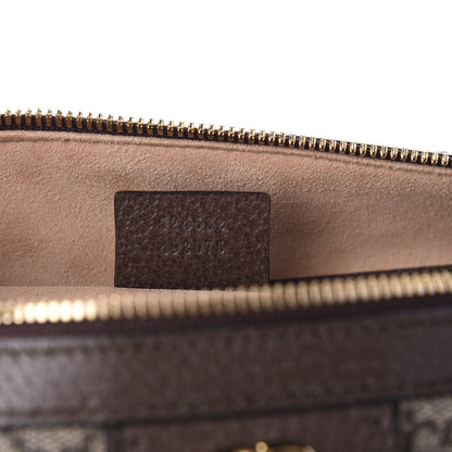 Gucci GG Supreme Monogram Web Medium Ophidia Boston Brown 10 of 11