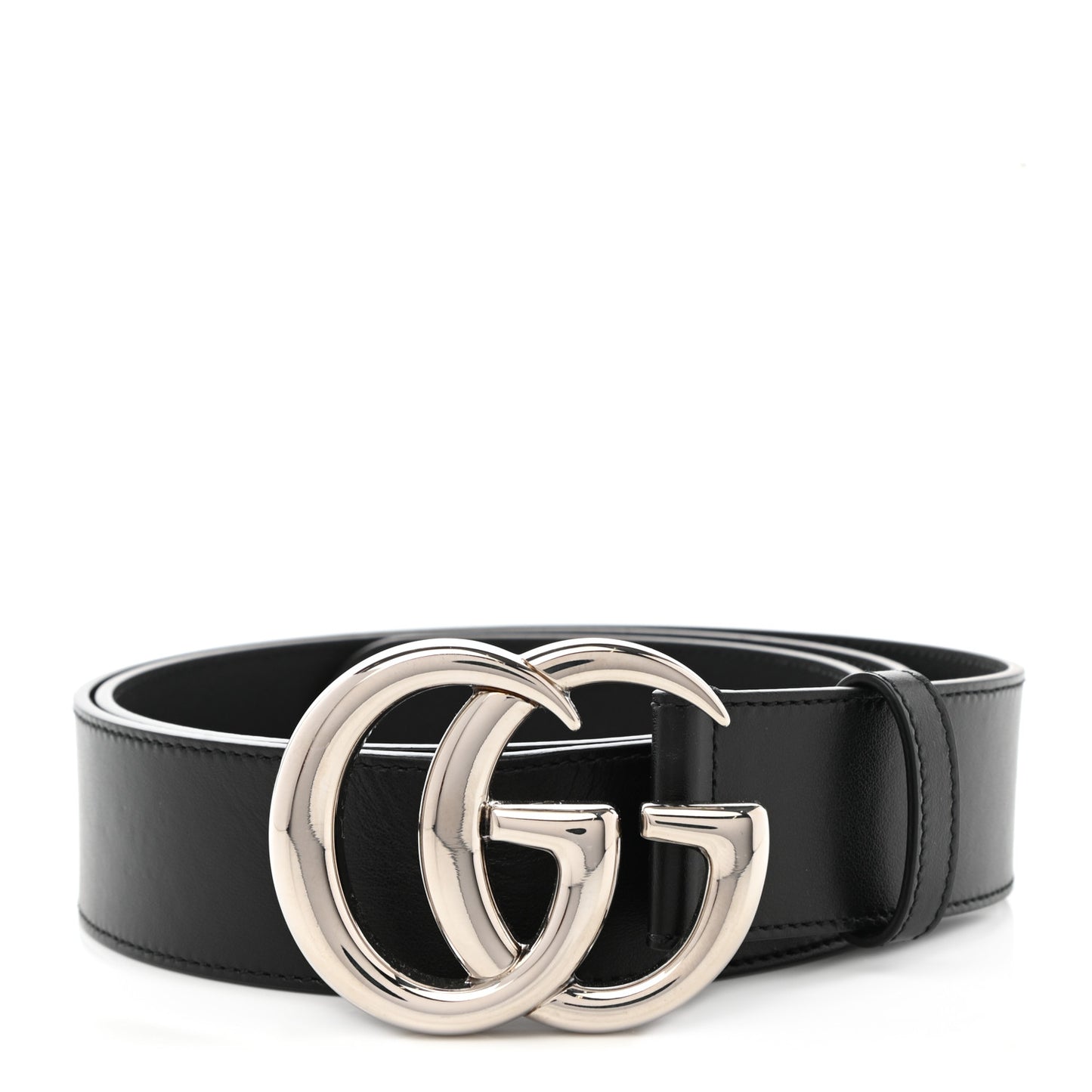 Plutone Calfskin Palladium Double G 40mm Belt 105 42 Black