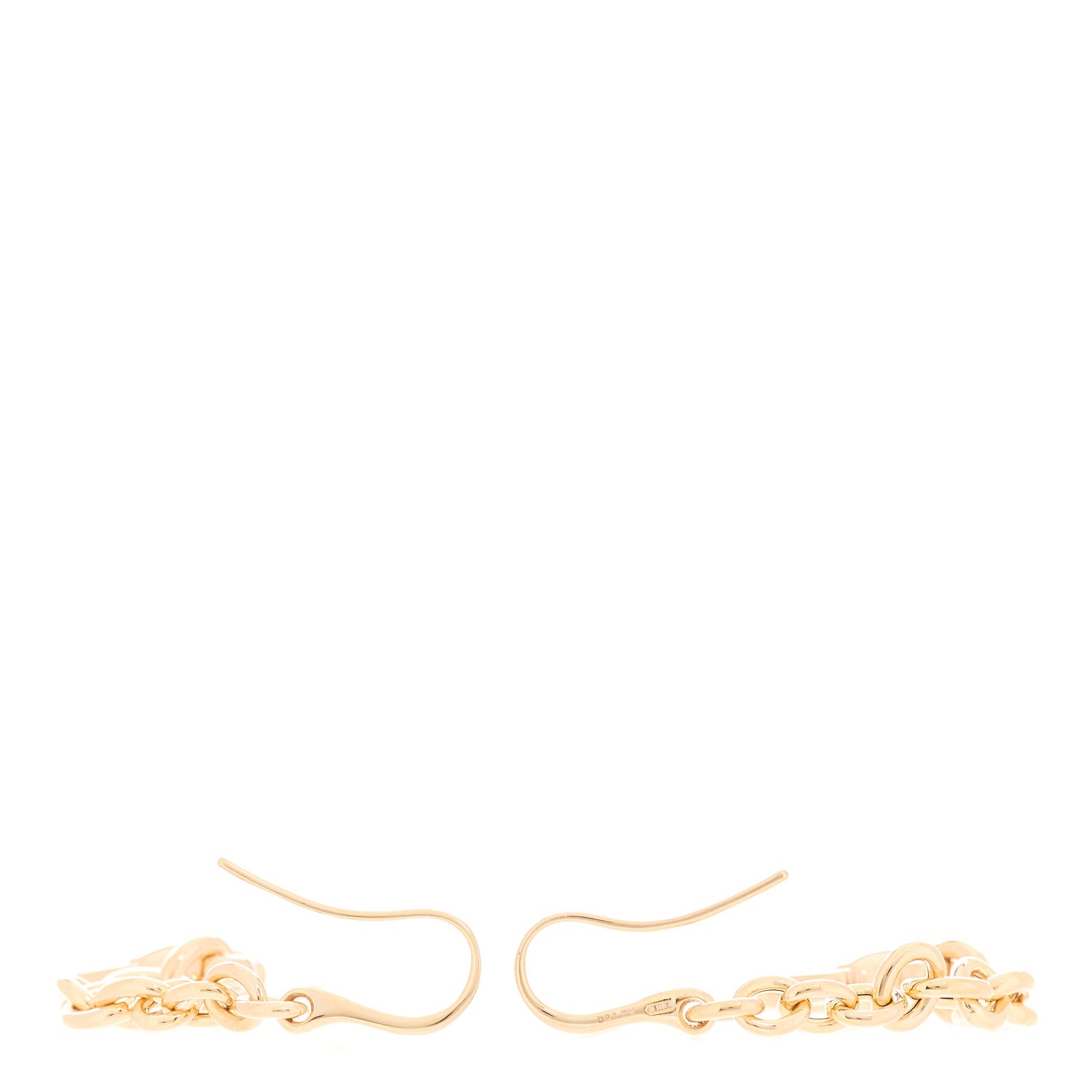 Gucci 18K Rose Gold Horsebit Drop Earrings 3 of 4