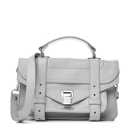 Proenza Schouler Lambskin Tiny PS1 Satchel Fog 1 of 10
