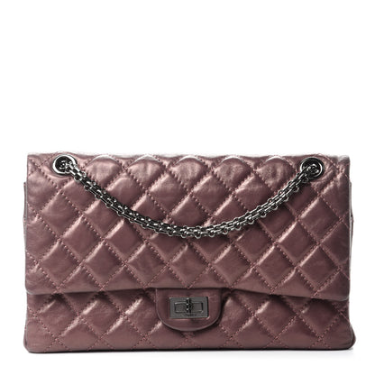 Chanel Metallic Aged Calfskin Quilted 2.55 Reissue 226 Flap Rose Fonce 1 of 13