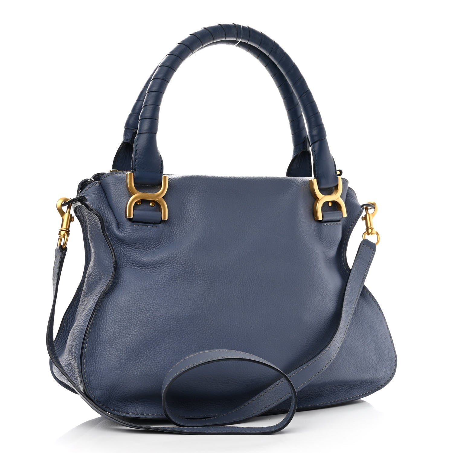 Chloe Calfskin Medium Marcie Satchel Street Blue 3 of 12