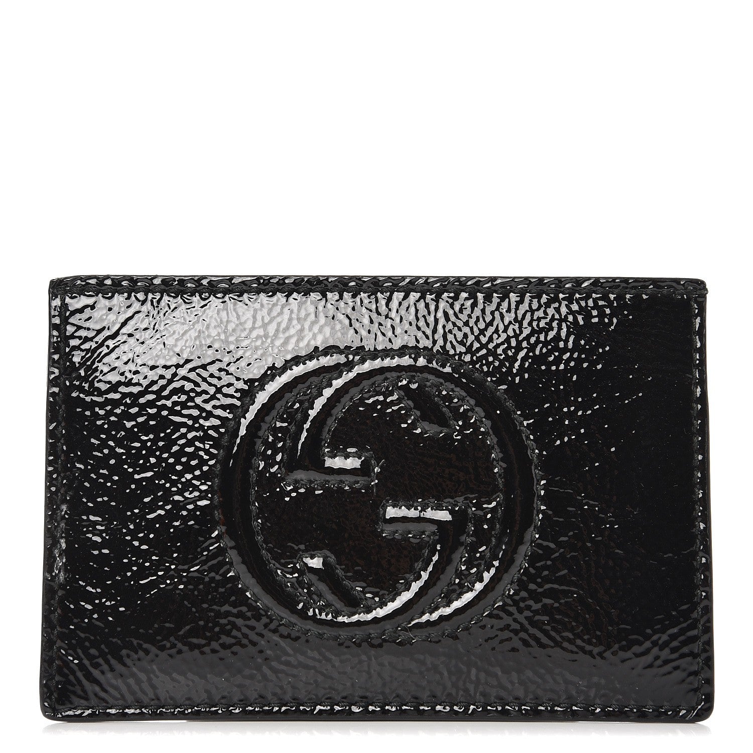 Gucci Patent Soho Envelope Card Case Black 1 of 7