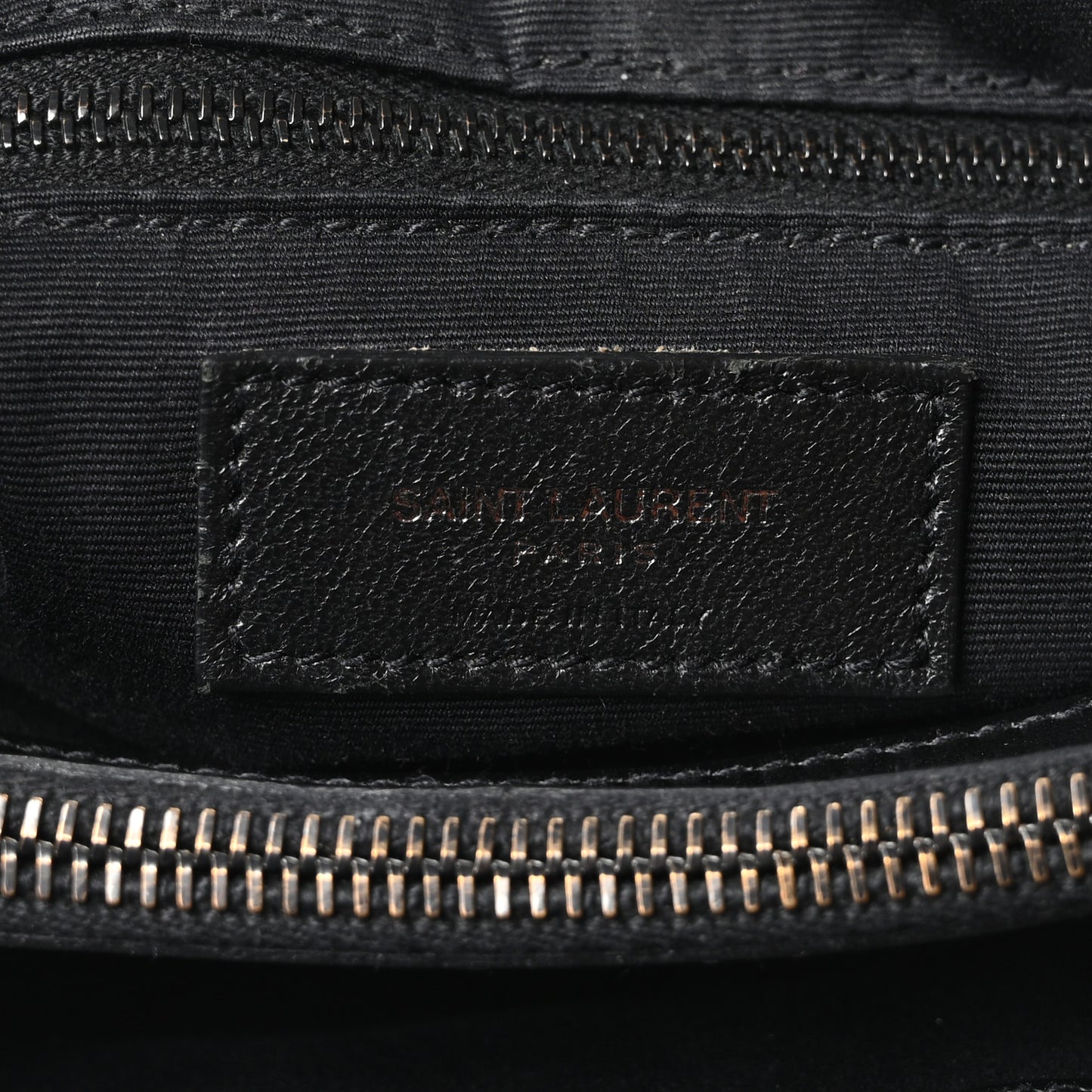 Calfskin Y Quilted Monogram Monochrome Medium Loulou Chain Satchel Black