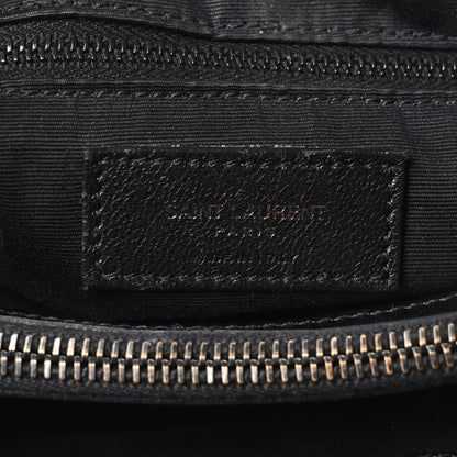 Saint Laurent Calfskin Y Quilted Monogram Monochrome Medium Loulou Chain Satchel Black 6 of 10