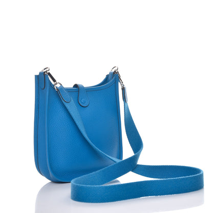 Hermes Taurillon Clemence Evelyne TPM Bleu Zanzibar 3 of 8