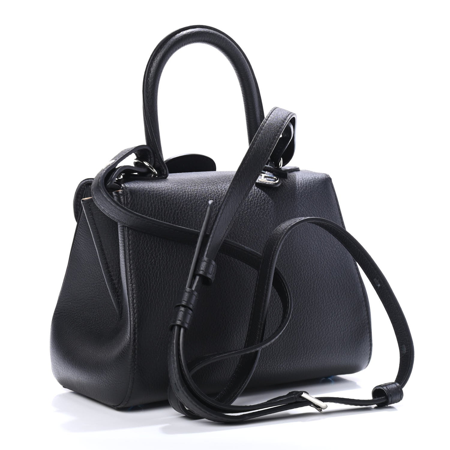 Delvaux Calfskin Mini Brillant Satchel Black 2 of 4