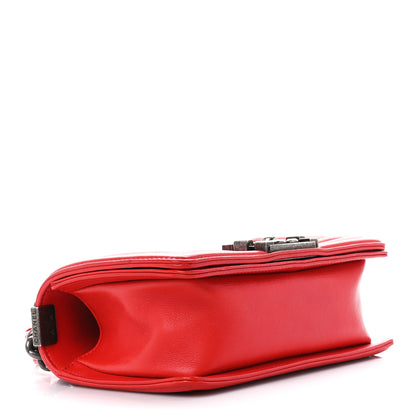 Chanel Calfskin Double Stitch Small Boy Flap Red 4 of 10