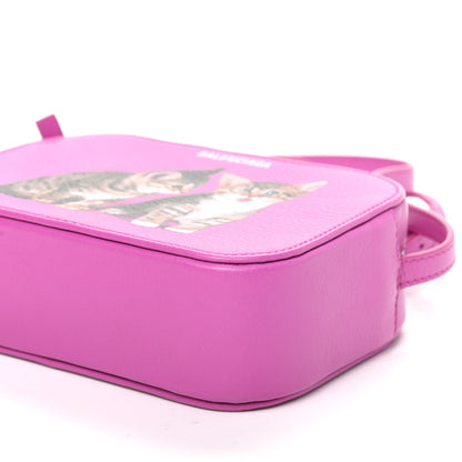 Balenciaga Calfskin Kittens Logo XS Everyday Camera Bag Fuchsia 8 of 8