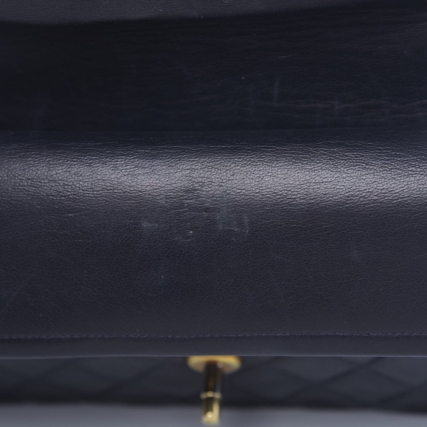 Lambskin Quilted Small Double Flap Navy