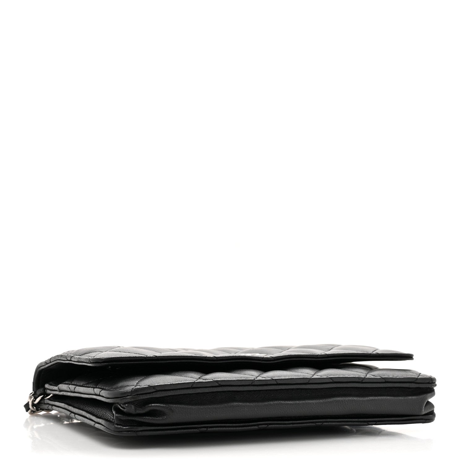 Chanel Lambskin Quilted Wallet On Chain WOC Black 4 of 11
