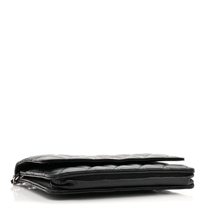 Chanel Lambskin Quilted Wallet On Chain WOC Black 4 of 11