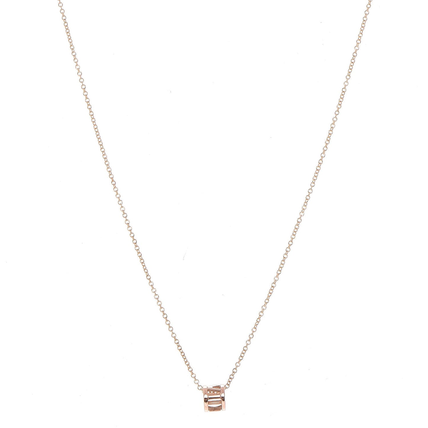 18K Rose Gold Atlas Open Pendant Necklace