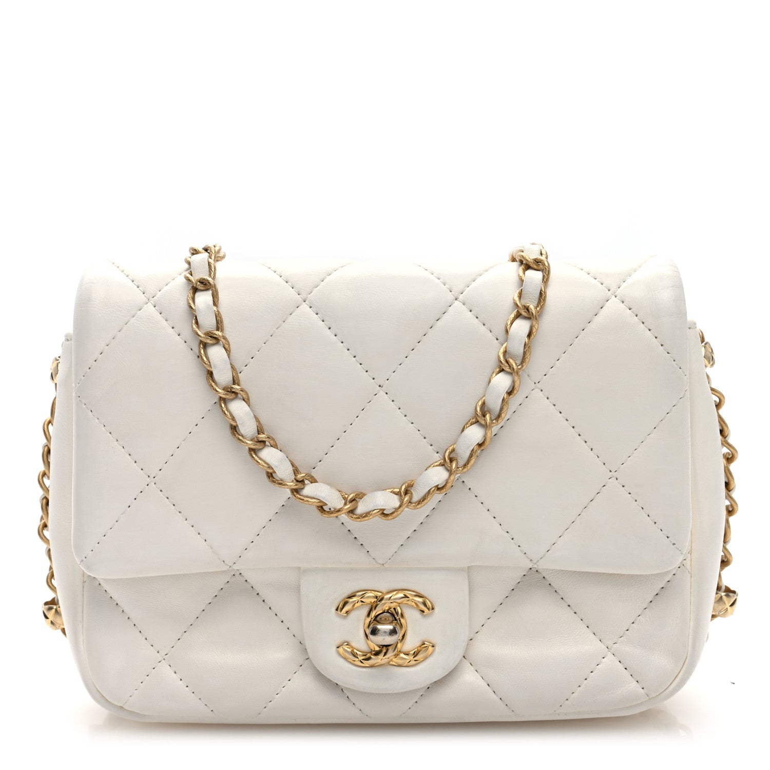 Chanel Lambskin Quilted CC Small Dynasty Flap White 1 of 10