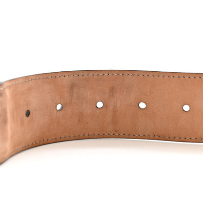 Gucci Nylon Calfskin Double G Web 40mm Belt 85 34 Green Red Cuir 4 of 6