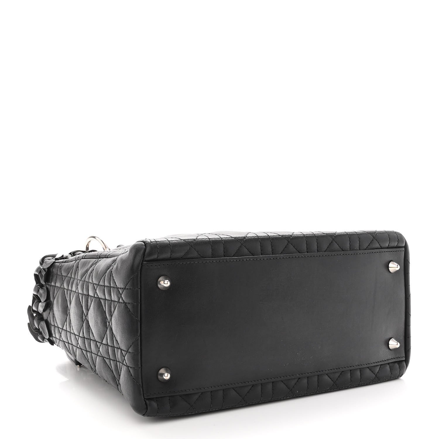 Christian Dior Lambskin Cannage Medium Lady Dior Black 4 of 10