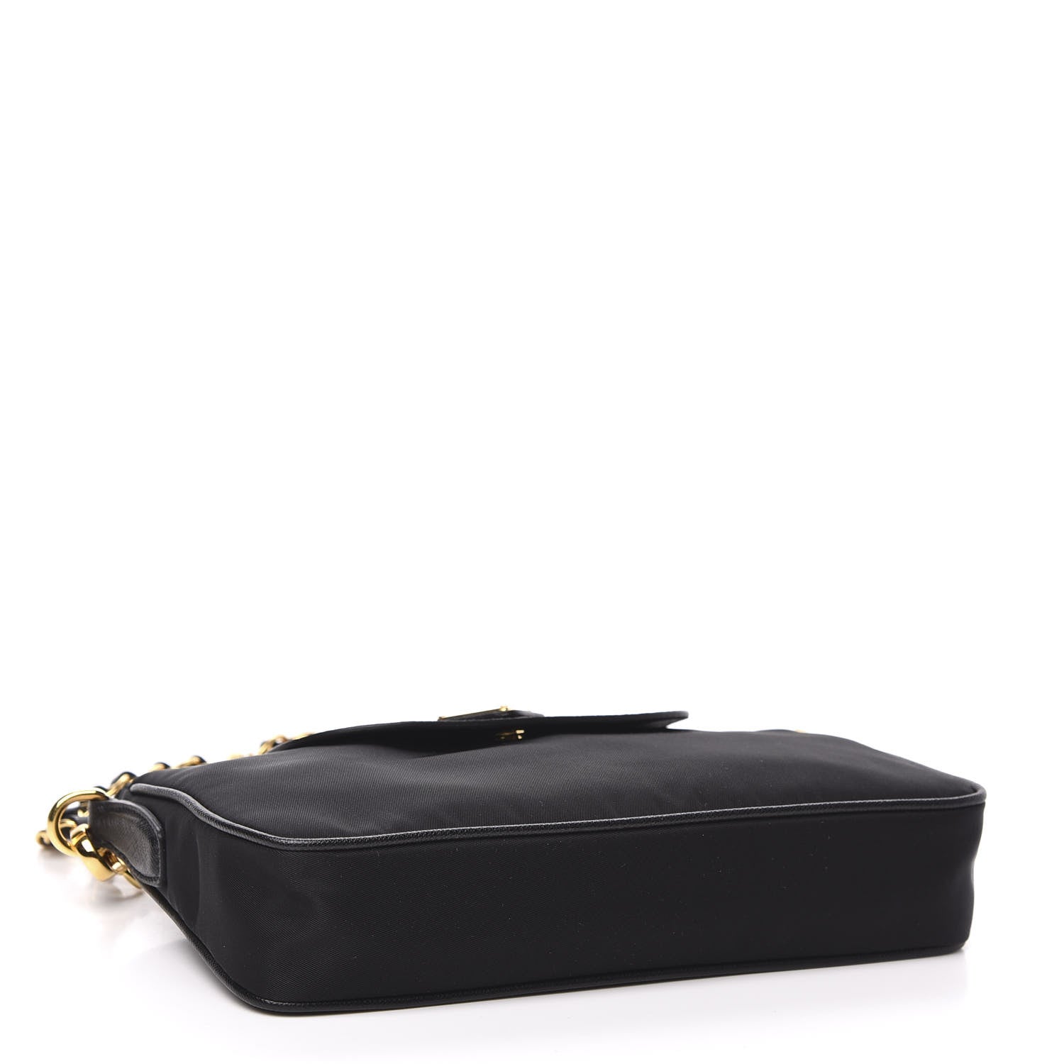 Prada Tessuto Nylon Saffiano Crossbody Bag Black 3 of 9