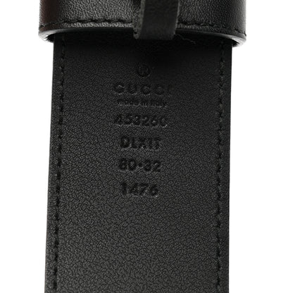 Gucci Moon Calfskin Pearl Double G 40mm Belt 80 32 Black Cream 3 of 4