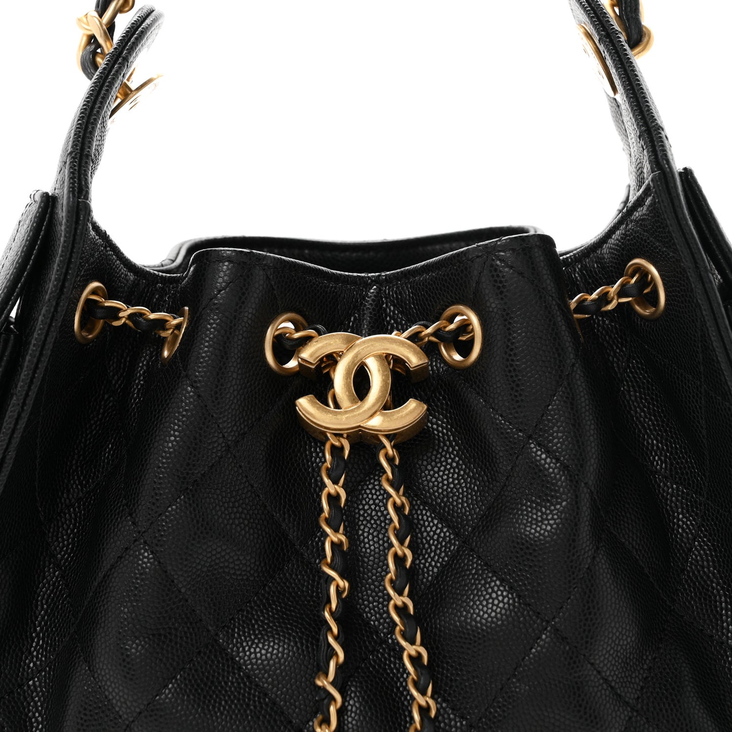 Caviar Quilted Mini Chanel 25 Handbag Black