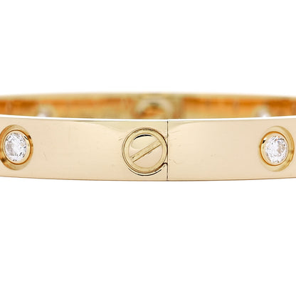 Cartier 18K Yellow Gold 10 Diamond LOVE Bracelet 16 4 of 8