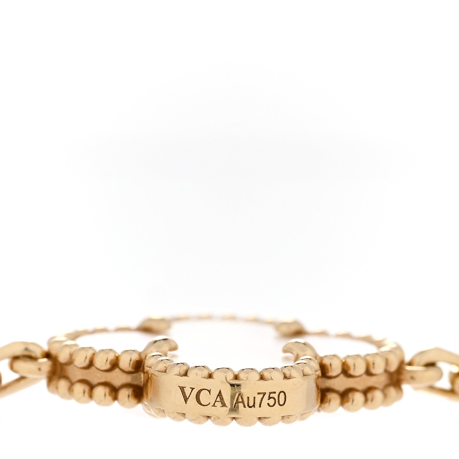 Van Cleef & Arpels 18K Yellow Gold Mother of Pearl 10 Motifs Vintage Alhambra Necklace 5 of 6