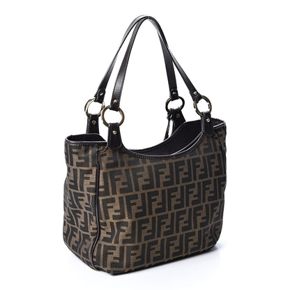 Fendi Zucca Small Chef Shopping Tote Tobacco Moro 2 of 14