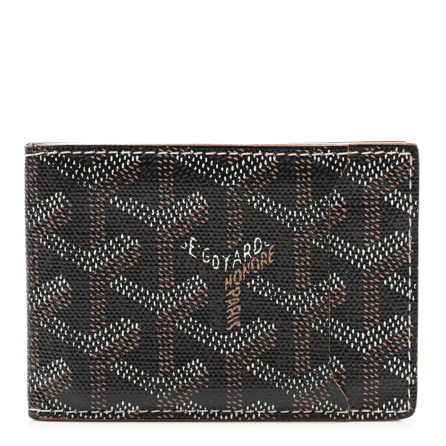 Goyardine Bi-Fold Victoire PM Wallet Black