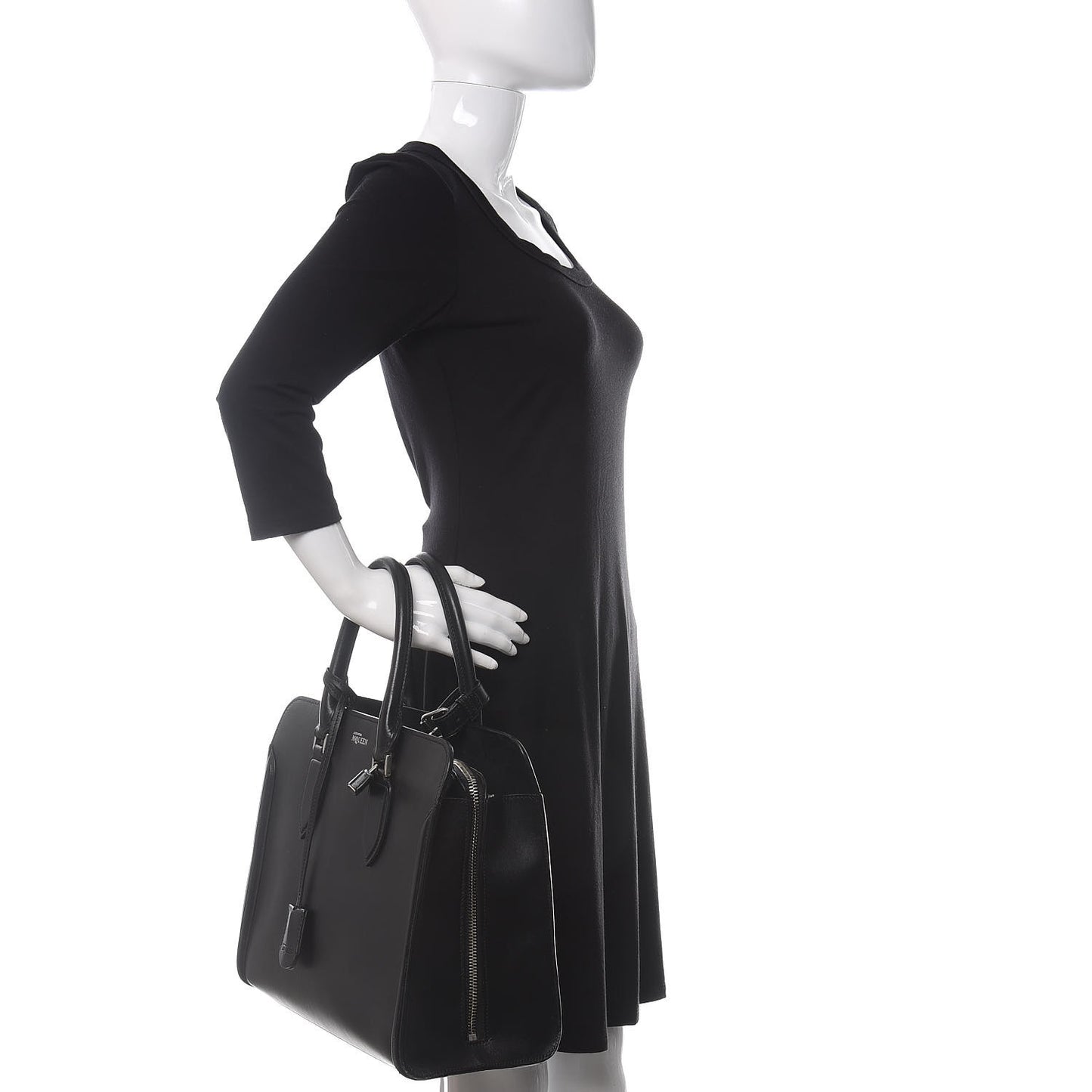 Calfskin Heroine Open Tote Black