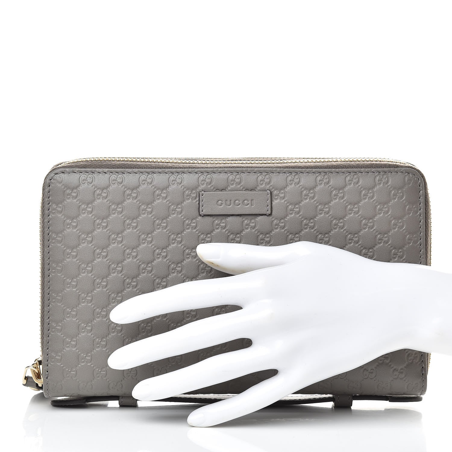 Gucci Soft Microguccissima Zip Around Top Handle Travel Wallet Loess 2 of 9