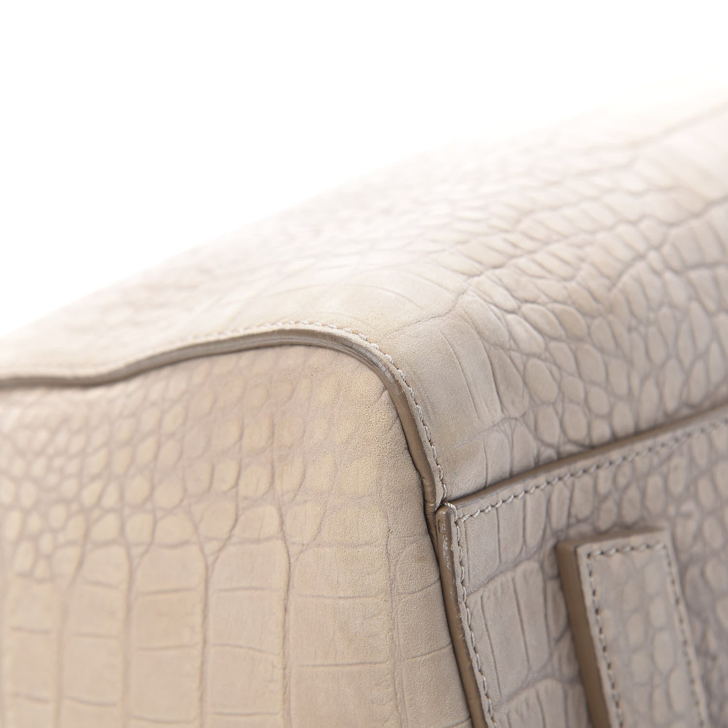 Givenchy Nubuck Crocodile Embossed Medium Antigona Beige 9 of 14