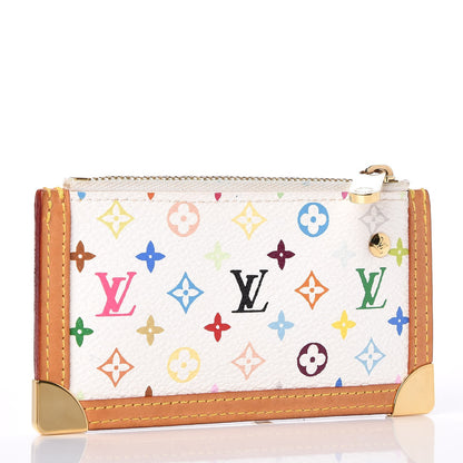 Louis Vuitton Monogram Multicolor Key Pouch White 3 of 7