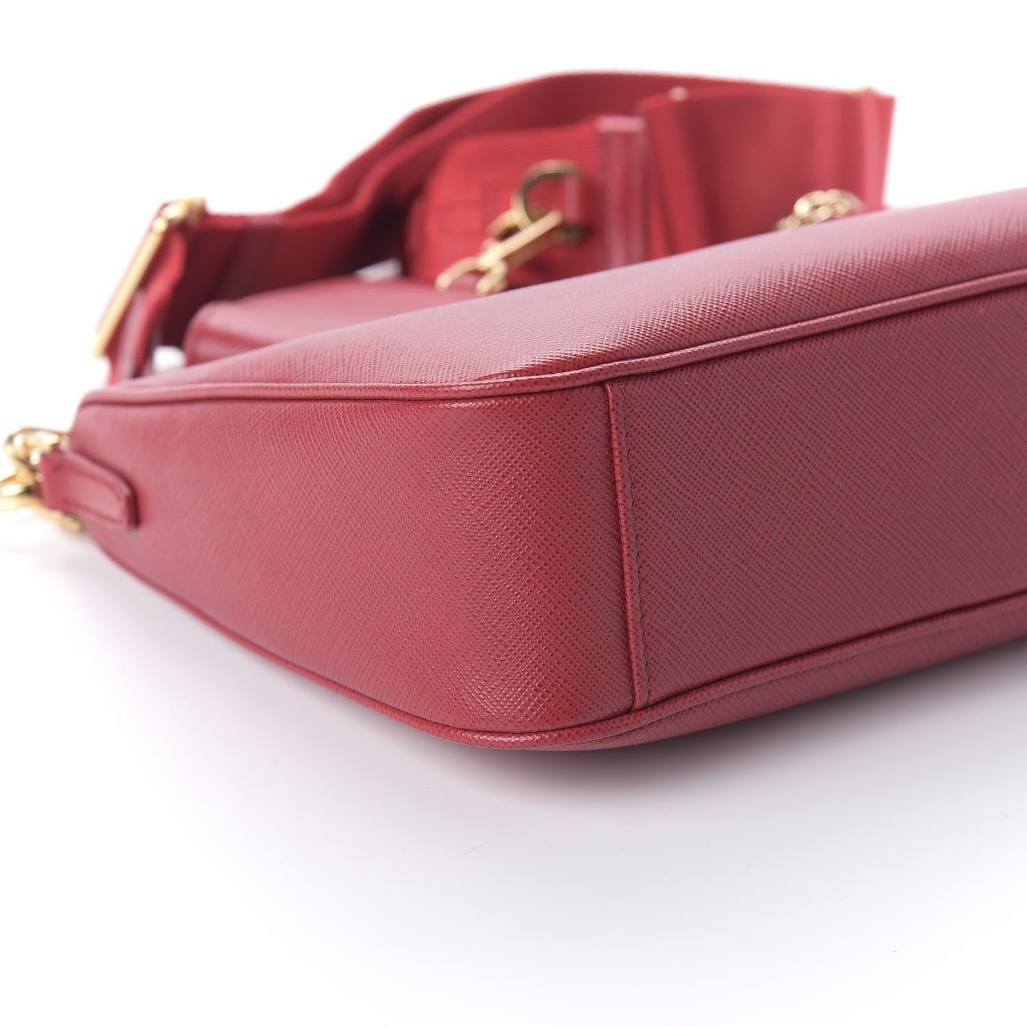 Prada Saffiano Lux Re-Edition 2005 Shoulder Bag Fuoco 7 of 9