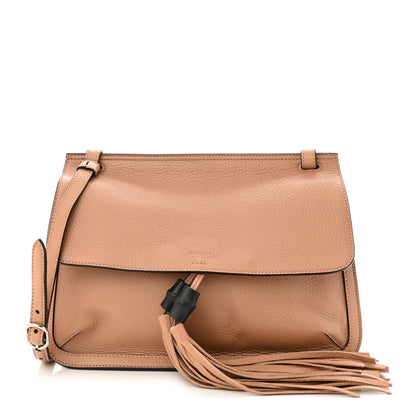 Gucci Cellarius Calfskin Medium Bamboo Daily Flap Shoulder Bag Camelia 2 of 11